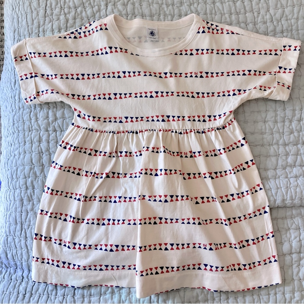 Petit Bateau Cream Dress - Size 5